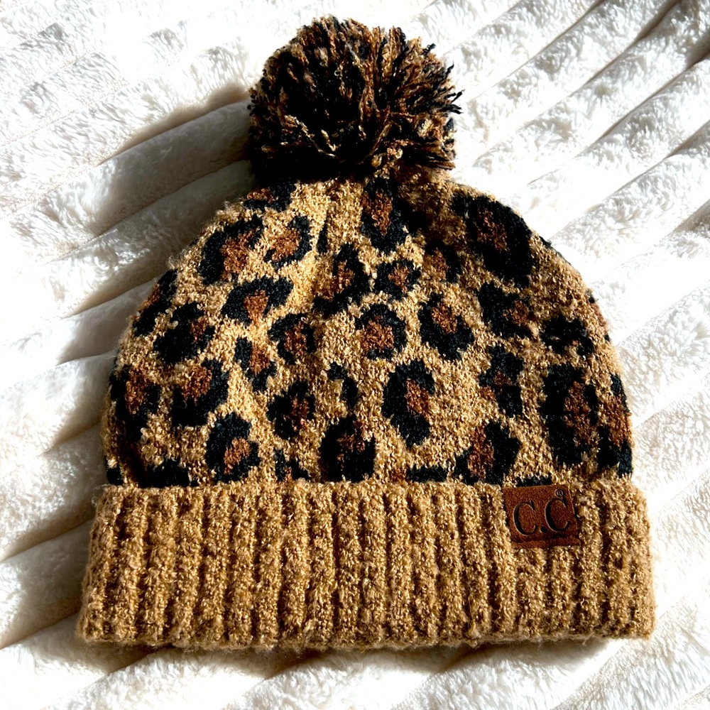 C.C. Women’s leopard print beanie